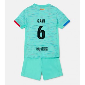 Barcelona Paez Gavi #6 Rezervni Dres za Dječji 2023-24 Kratak Rukavima (+ kratke hlače)